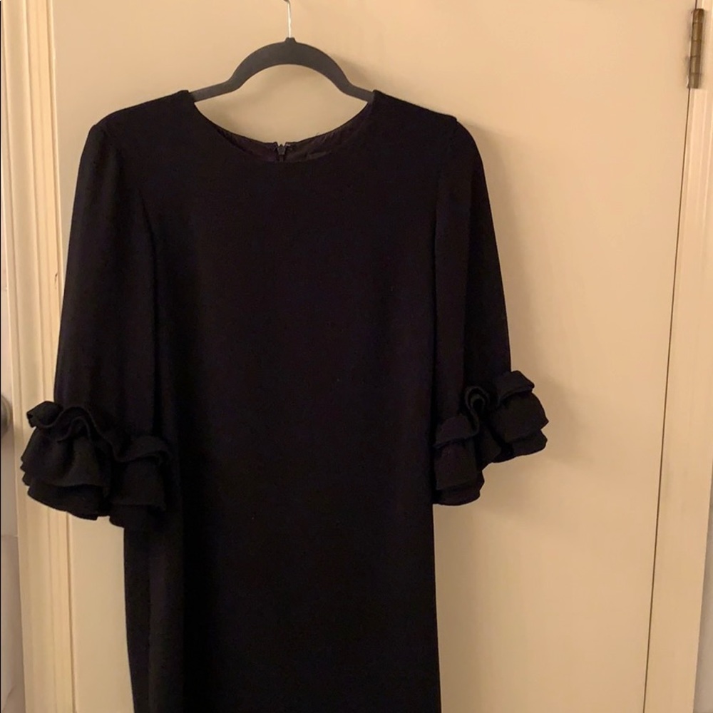 Club Monaco black dress with ruffle sleeve